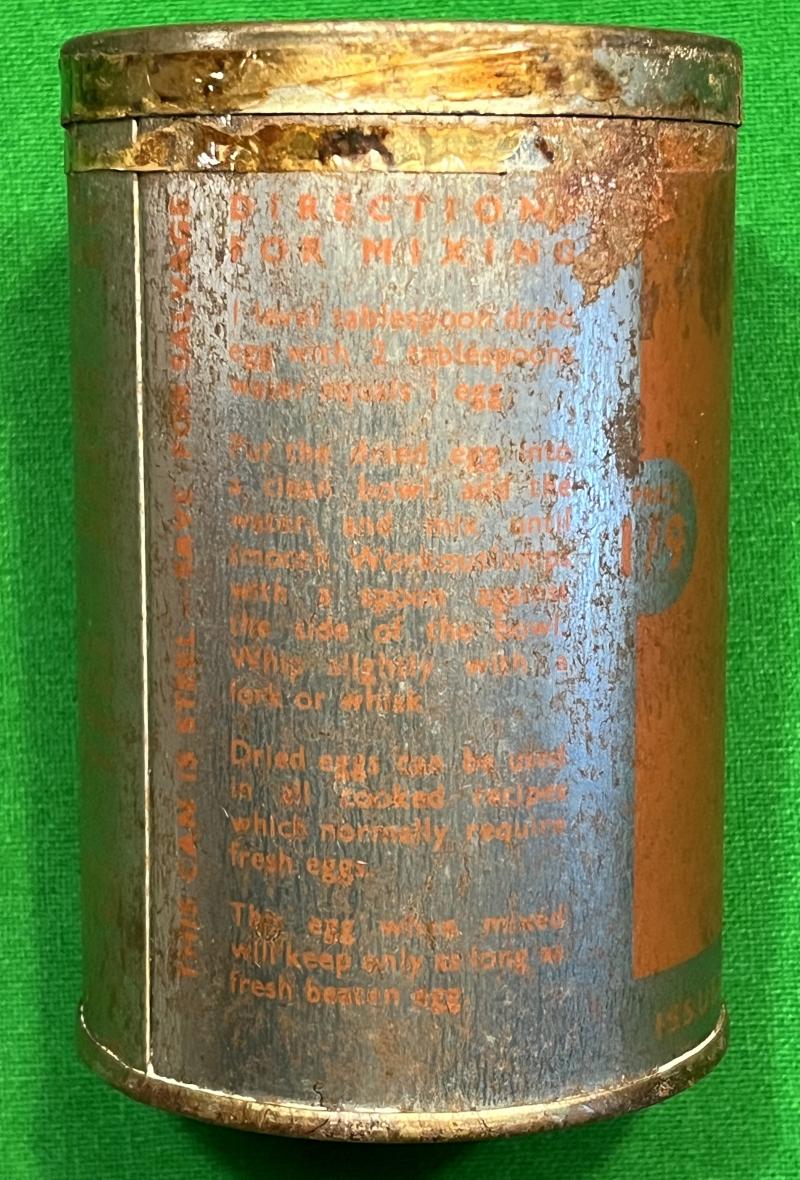 M.O.F. Dried Egg Tin with contents.