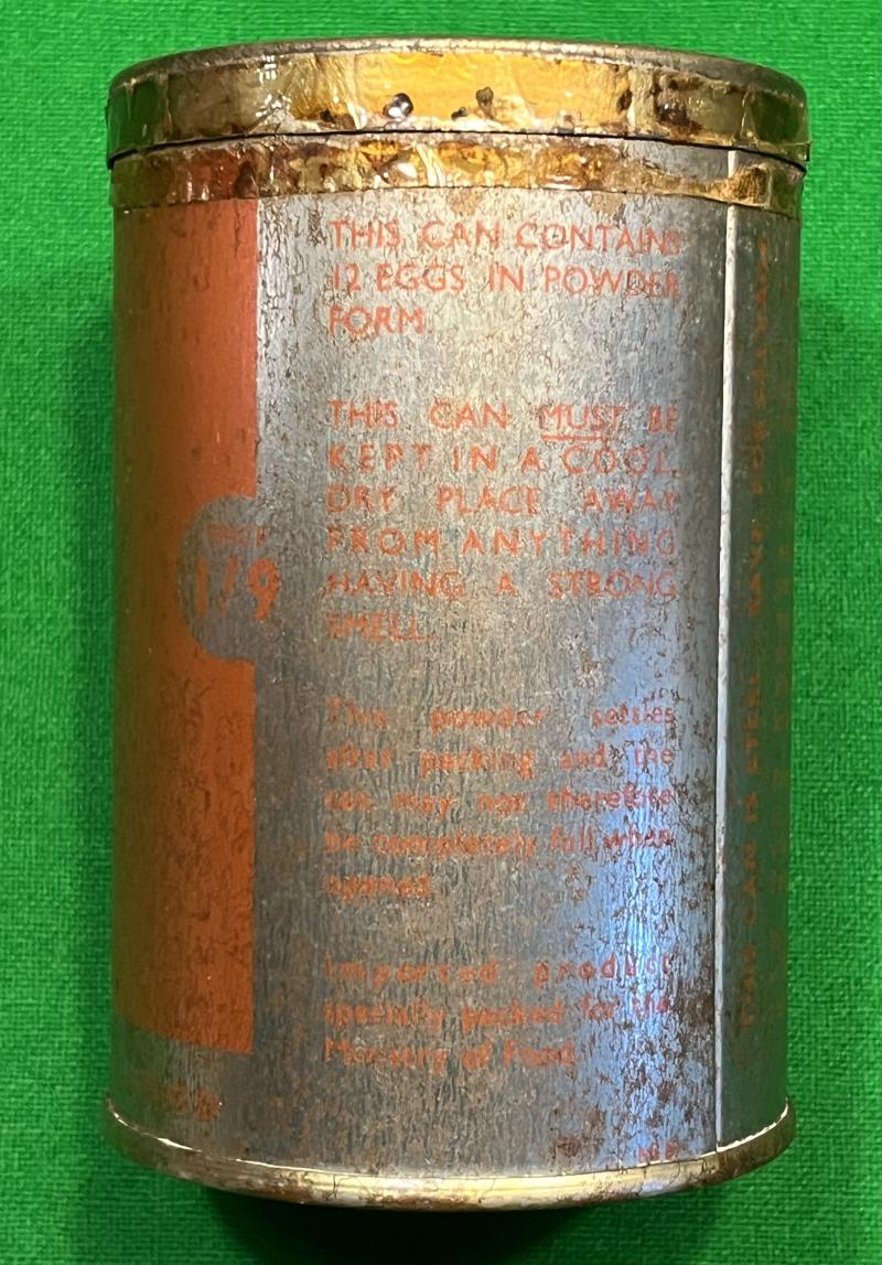 M.O.F. Dried Egg Tin with contents.