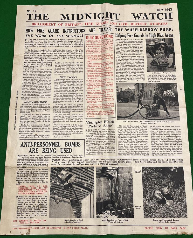 The Midnight Watch - Fire Guard Newspaper. No.17.