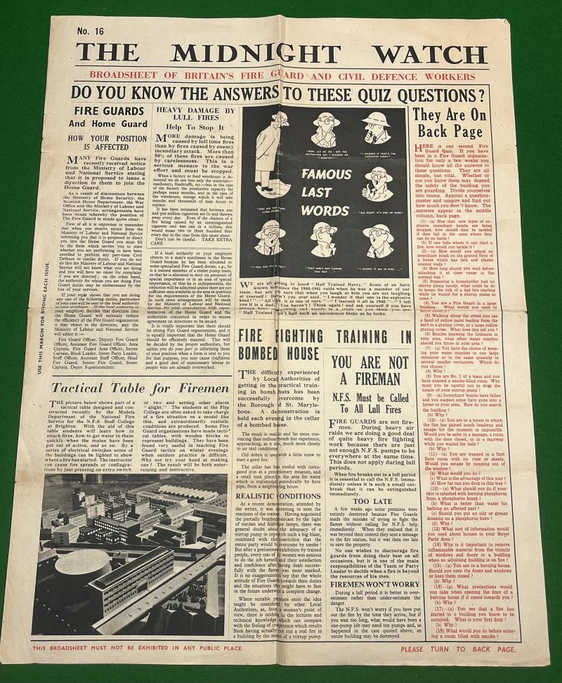 The Midnight Watch - Fire Guard Newspaper - No.16