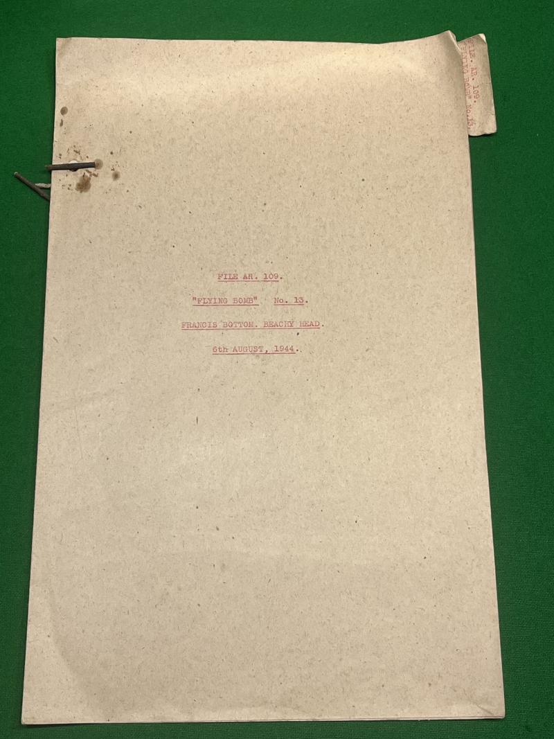 Official V1 Flying bomb Incident report.