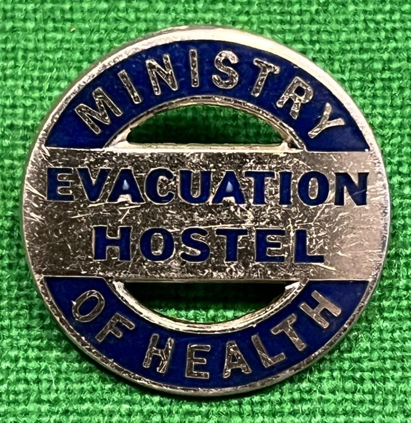 M.O.H. Evacuation Hostel lapel badge.