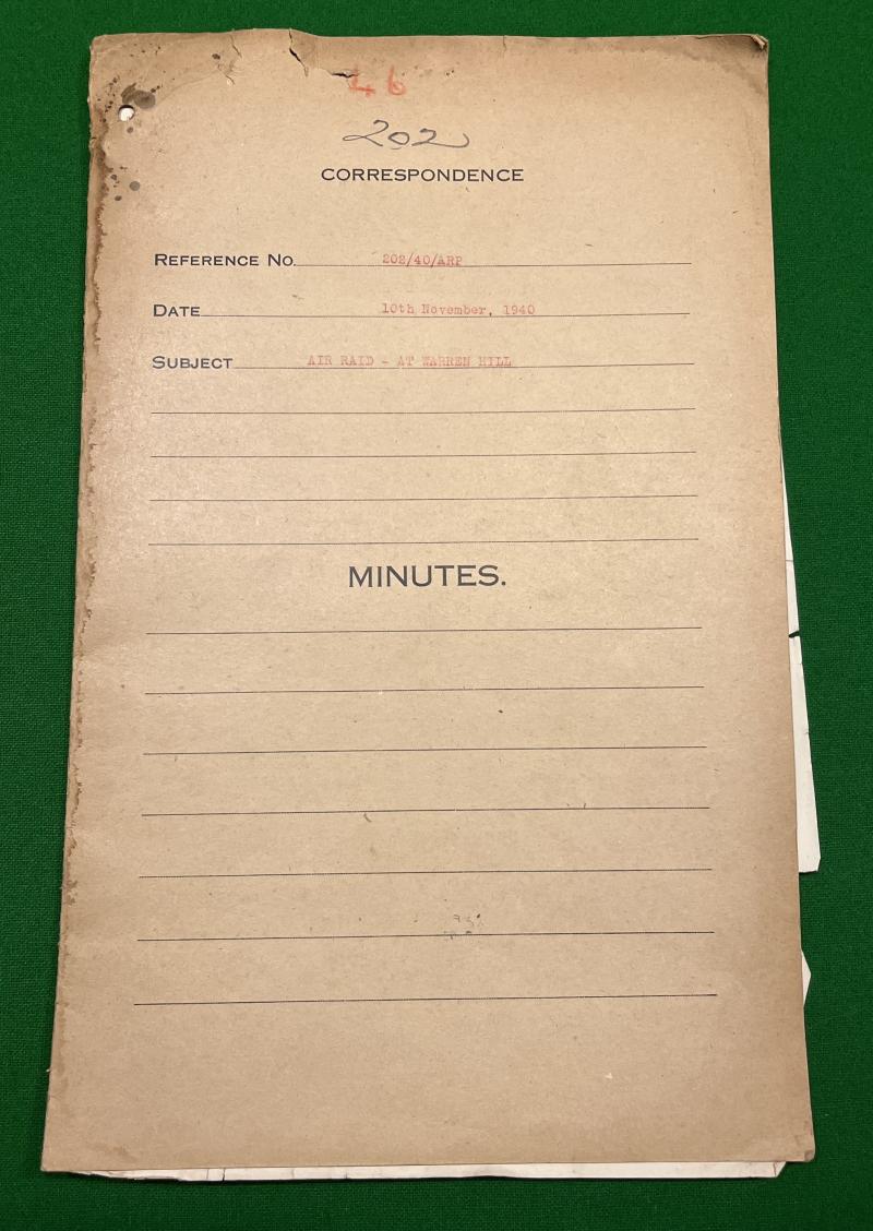 Official 1940 Eastbourne A.R.P. Report File.