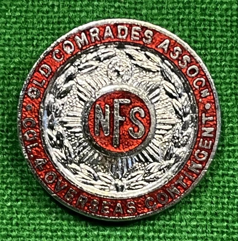 No. 4 (Overseas) Column NFS OCA lapel badge.