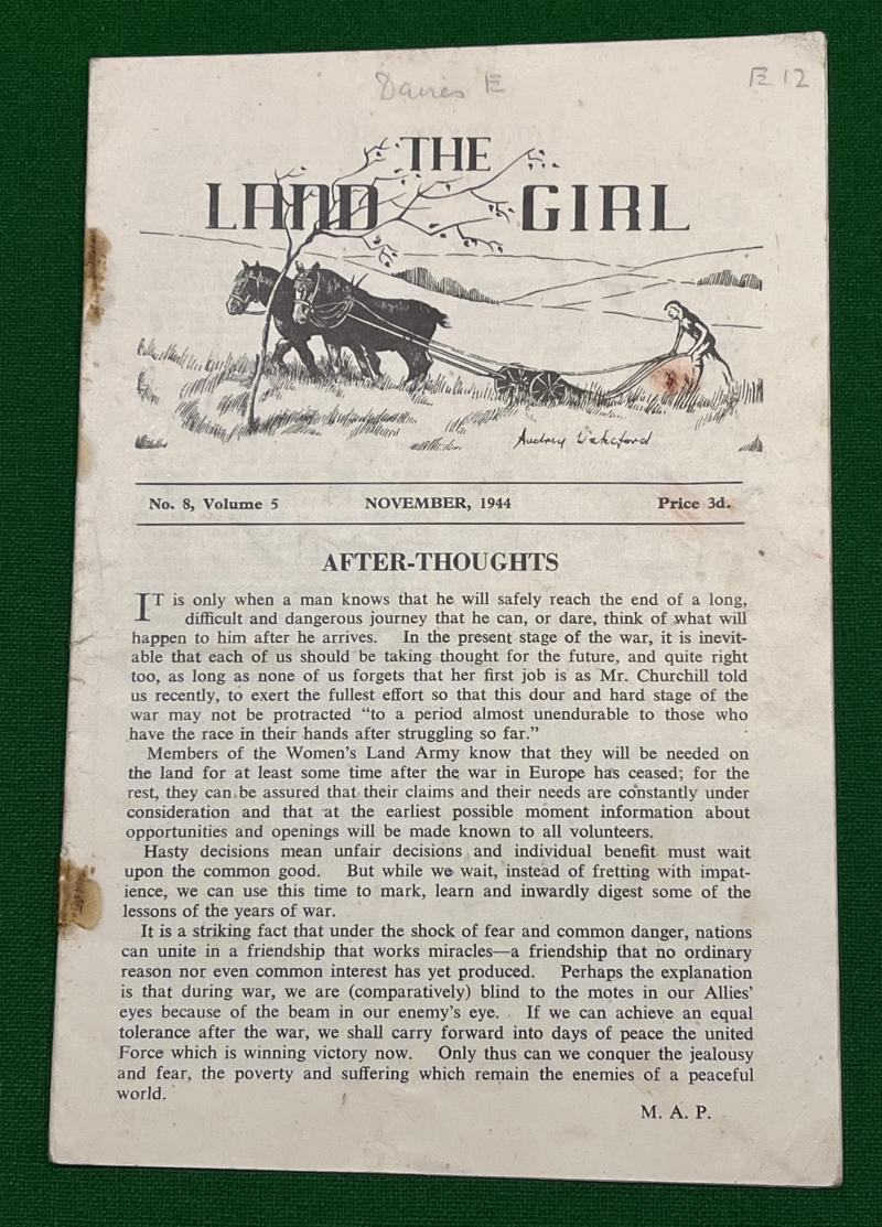 November 1944 ' The Land Girl '.