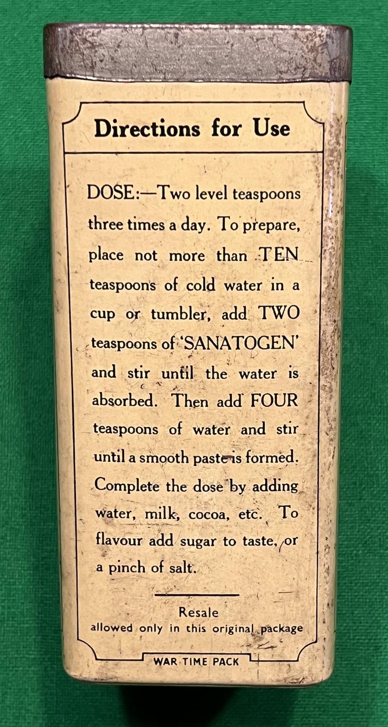 Wartime Sanatogen Tin.