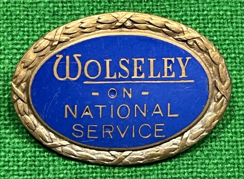 Wolseley on National Service Lapel Badge.