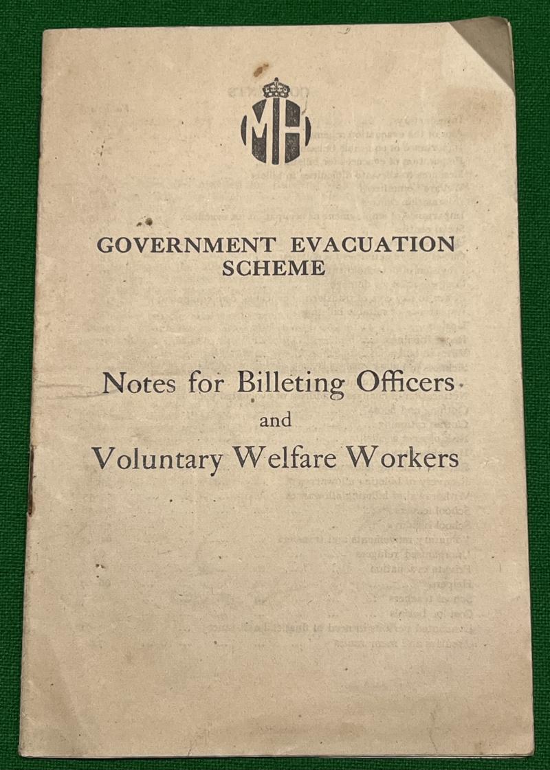 Govt. Evacuation Scheme - notes for Billeting Officers.