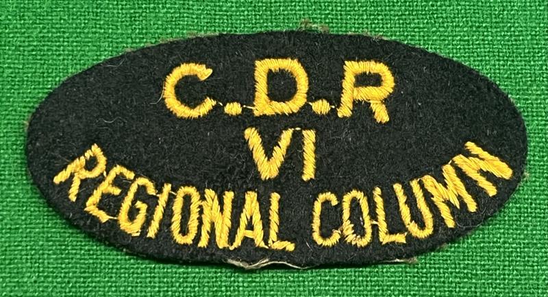 Civil Defence Reserve Regional Column Shoulder title.