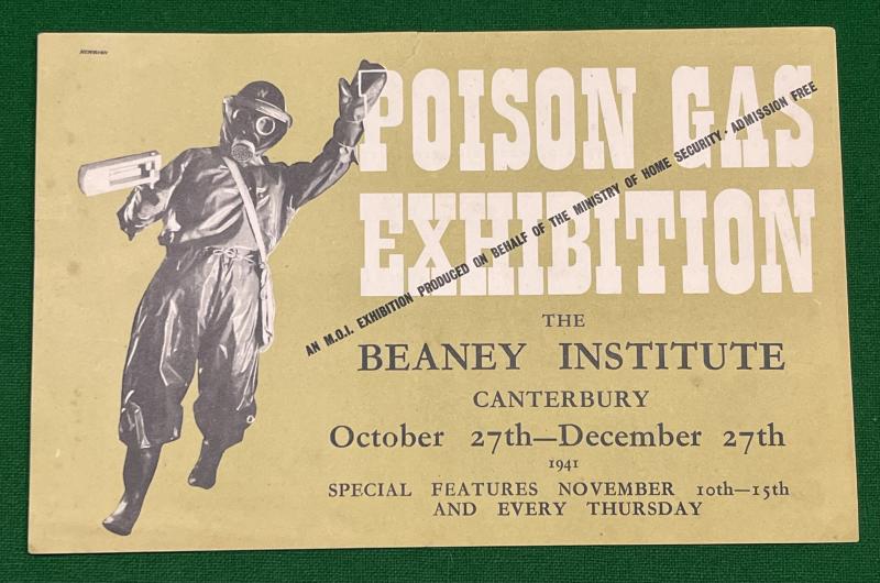 Canterbury Poison Gas Exhibition Publicity leaflet