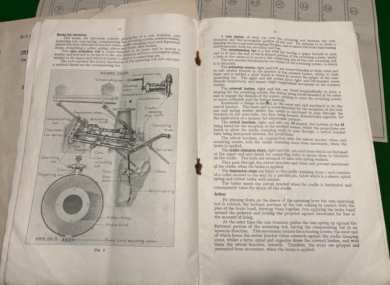 Handbook - Projector, Rocket 3-Inch No.2, MkI & Z Artillery paperwork.