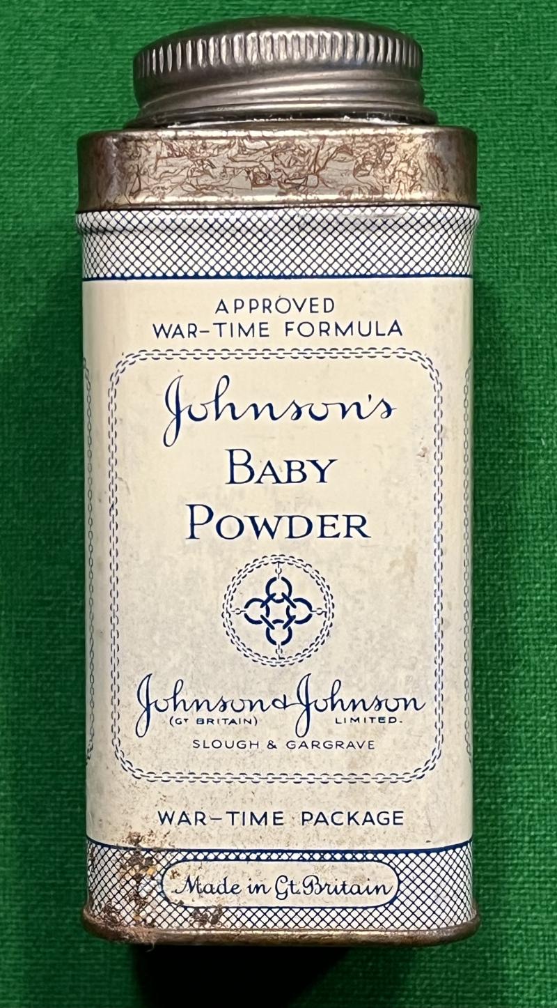 Wartime Tin of Johnson's Baby Powder.