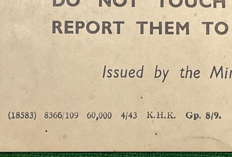 1943 Butterfly Bomb Leaflet/Poster.