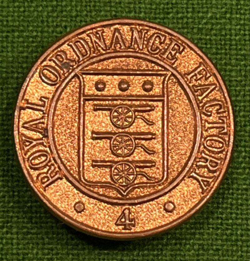 Royal Ordnance Factory No.4 lapel badge.