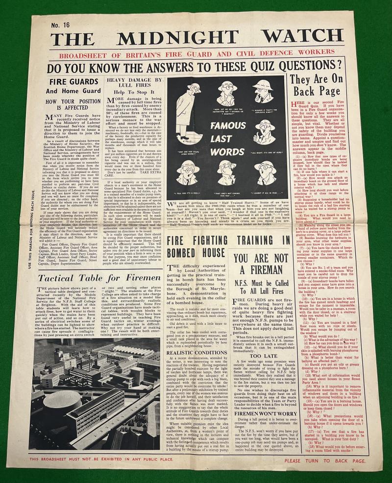The Midnight Watch - Fire Guard Newspaper - No.16