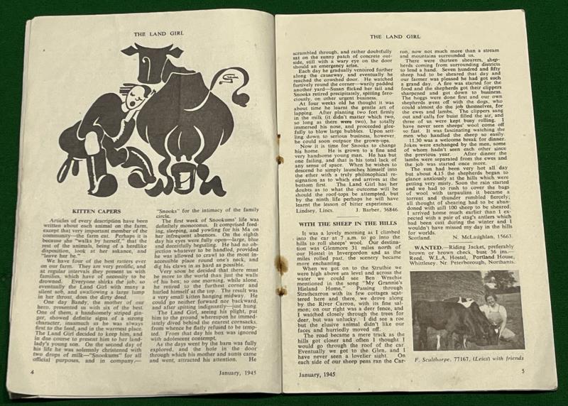 January 1945 Edition of the Land Girl.