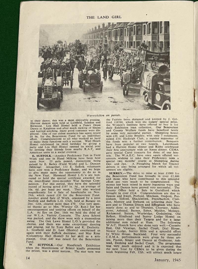 January 1945 Edition of the Land Girl.