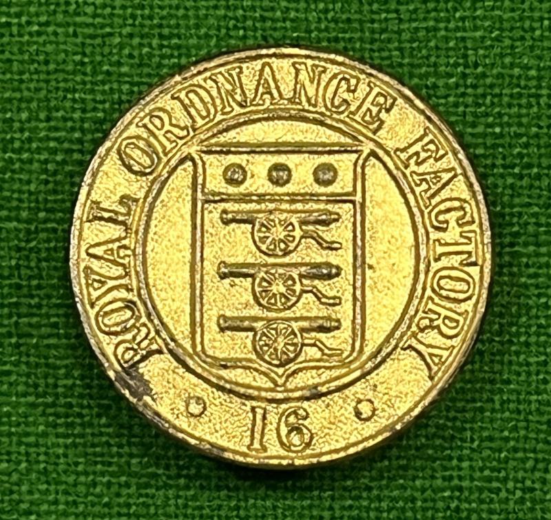 Royal Ordnance Factory No.16 lapel badge.