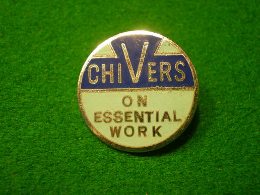 Chivers Essential work badge.