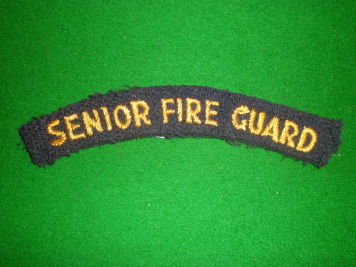 Senior Fire Guard shoulder title.