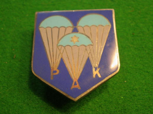 PAK Parachute Co. National Service badge.