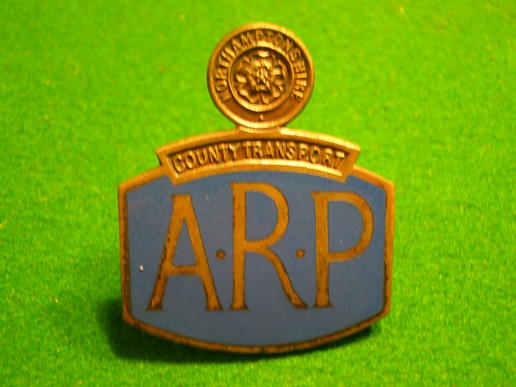 Northamptonshire County Transport ARP badge.