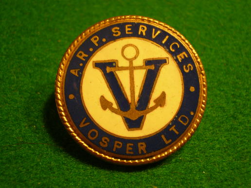 Vosper Ltd ARP lapel badge,