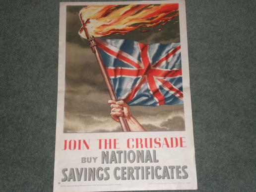 'Join the Crusade' savings poster.