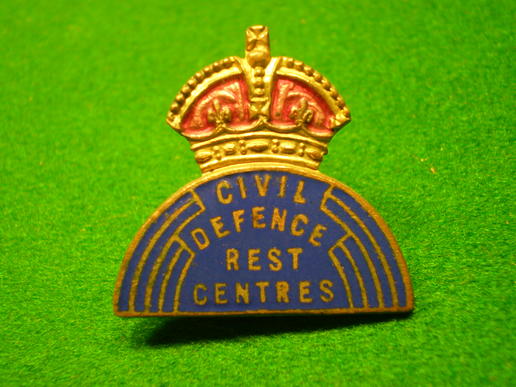 Civil Defence Rest Centre lapel badge . 