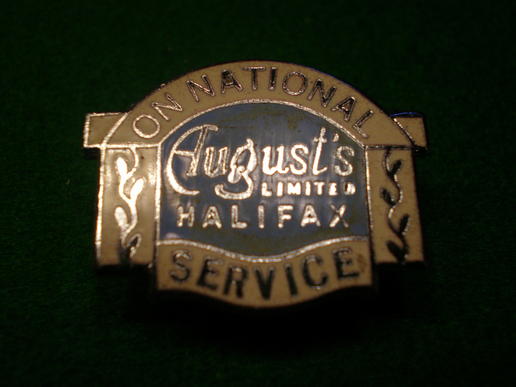 August's of Halifax National Service badge.