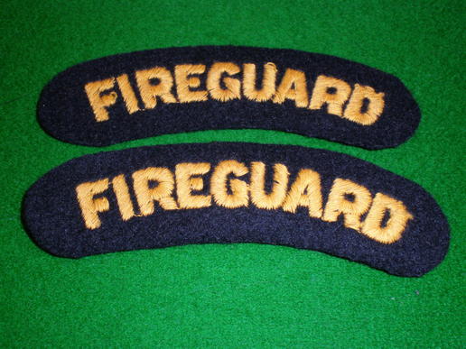 Fire Guard shoulder titles.