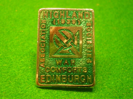 Scottish war comforts lapel badge.