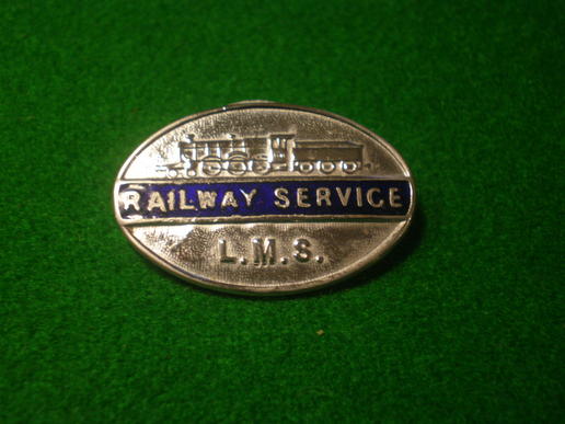 Chromed LMS Railway service lapel badge. 