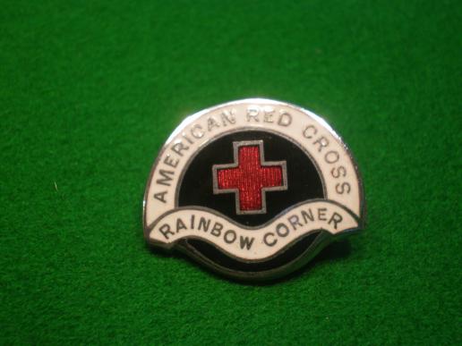 American Red Cross - Rainbow Corner lapel badge.