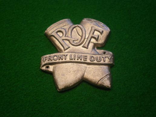 Royal Ordnance Factory badge. 