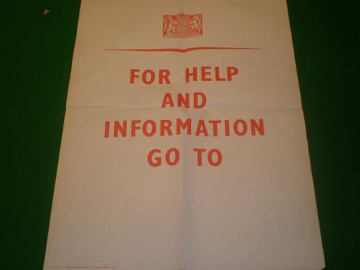 Help and Information Incident poster.