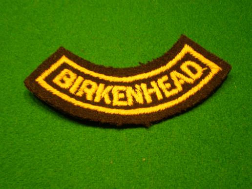 Civil Defence area title - Birkenhead.