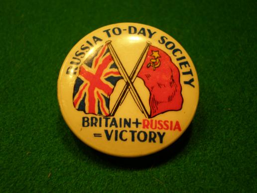 Russia To-Day Society Victory badge.