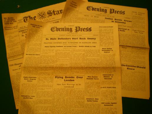 Channel Islands - wartime newspapers.