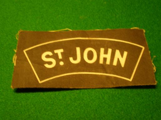 Wartime St.John printed shoulder title.