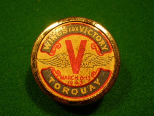 Torquay Wings for Victory pin badge.