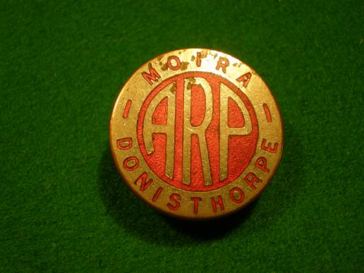 Donisthorpe Colliery ARP badge.