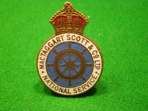 MacTaggart Scott & Co. Ltd National Service badge.
