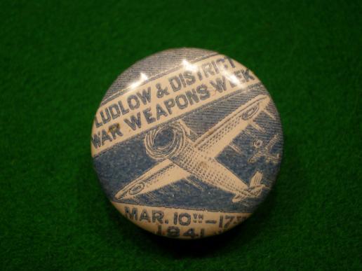 Ludlow & District War Weapons Week badge.