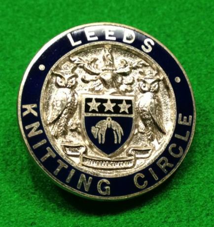 Leeds Knitting Circle lapel badge.