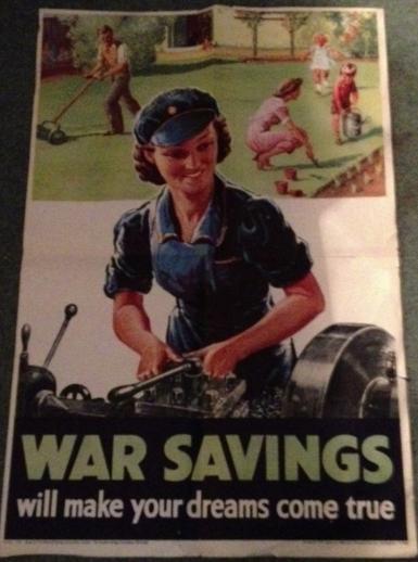 War Savings Poster - Woman Ordnance worker.
