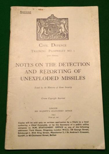 CD Pamphlet No.1 Notes on Detection & Reporting of UXBs