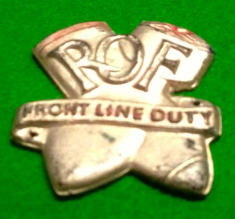 Royal Ordnance Factory badge.