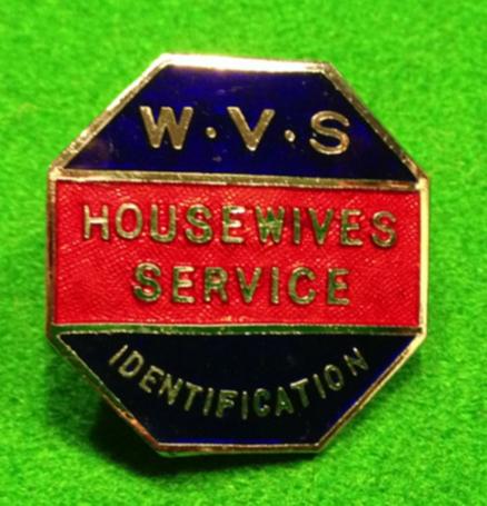 WVS Housewives Sevice lapel badge. 