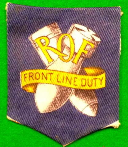Royal Ordnance Factory Cloth Badge.